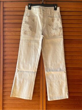 Ramy Brook Talia High-Rise Straight-Leg Embroidered Jeans. Size 2 Women #468